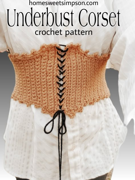 Corset A Crochet, Crochet Underbust, Crochet Corset, Crochet Belt, Christmas Crochet Patterns Free, Stockholm Syndrome, Corset Pattern, Ren Fair, Crochet Wedding