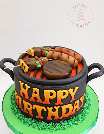 Barbecue Cake Ideas, Bbq Theme Birthday Cake, Grill Cake Ideas, Bbq Cake Ideas, Mens 40th Birthday Cake, Bbq Birthday Cake, Sausage Cake, Barbecue Cake, Bbq Cake