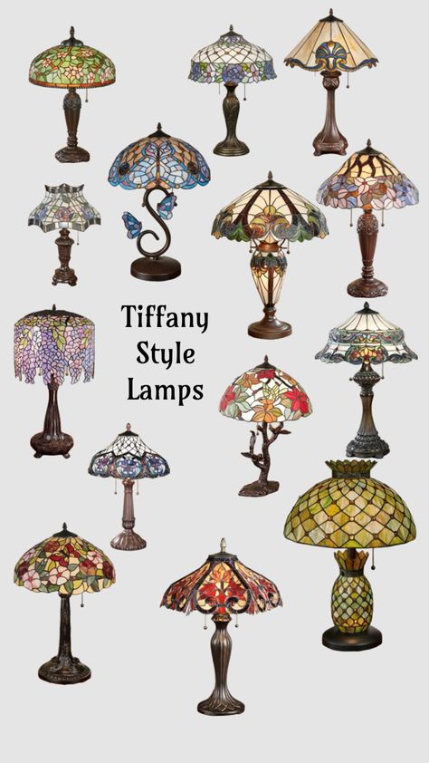 House Astethics Vintage, Tiffany Lamp Vintage, Whimsigoth Lighting, Vintage Lamps Living Room, Lamp Vintage Aesthetic, Art Deco Dorm Room, Art Nouveau Bedding, Art Nouveau Tiffany Lamp, Wishlist Ideas Room Decor