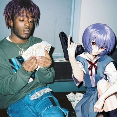 Gangsta Anime, Anime Rapper, Rei Ayanami, Lil Uzi Vert, Rappers, Anime Memes, Rap, Neon, Wallpapers