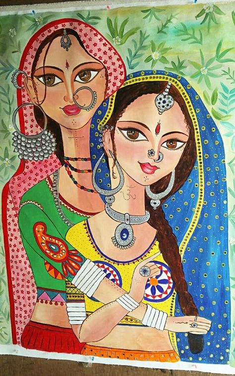 Kulo Designs, Madhubani Lady, Sanatani Boy, Exhibition Drawing, Buddha Painting Canvas, Rajasthani Painting, Couple Sculpture, Buddhist Art Drawing, Rajasthani Art