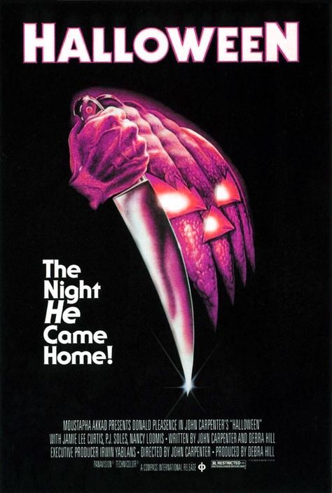 Halloween Movie Poster, The Night He Came Home, Science Fiction Movie Posters, John Carpenter Halloween, Horror Poster, Halloween 1978, Halloween Film, Horror Vintage, The Boogeyman