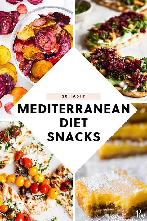 Mediterranean Snacks, Mediterranean Diet Snacks, Mediterranean Diet Food List, Snack Sani, Mediterranean Recipes Healthy, Mediterranean Diet Recipes Dinners, Med Diet, Easy Mediterranean Diet, Mediterranean Diet Meal Plan