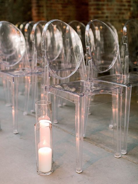 Clear Ceremony Chairs, Glass Chairs Wedding, Acrylic Chairs Wedding Ceremony, Wedding Ghost Chairs, Ghost Chair Ceremony, Clear Chairs Wedding, Ghost Chairs Wedding, Ghost Chair Wedding, Wedding Ceremony Aesthetic