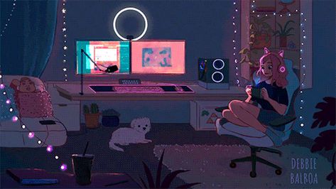 Debbie Balboa, Pixel Art Background, Pixel Animation, Arte 8 Bits, Cute Desktop Wallpaper, Animation Artwork, Cute Cartoon Images, Wallpaper Animes, Cute Aesthetic