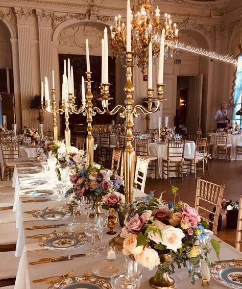 Wedding Beauty And The Beast Theme, Formal Traditional Wedding Theme, Wedding Light Academia, Bridgeton Decoration, Ballroom Quinceanera Theme, Royal Ball Centerpieces, Edwardian Themed Wedding, Wedding Victorian Theme, Rococo Themed Wedding