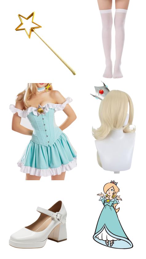 #rosalina #costume #cosplay #outfit #rave #coachella Mario Rosalina Costume, Rosalina Outfit Ideas, Rosalina Costume Mario, Peach And Rosalina Costume, Rosalina Mario Cosplay, Rosalina Mario Costume, Rosalina Costume Diy, Rosalina Halloween Costume, Princess Rosalina Costume