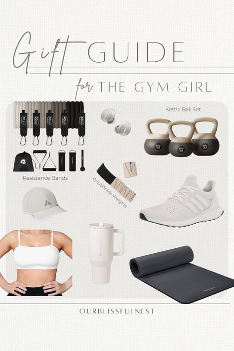 Christmas gift ideas | Gift guide for the gym girl | Fitness essentials | Gym equipment | Gym aesthetic Fitness Gifts For Women Ideas, Workout Gifts, Fitness Essentials, Aesthetic Gym, Gym Aesthetic, Ankle Weights, Gym Essentials, Gym Girl, Workout Essentials