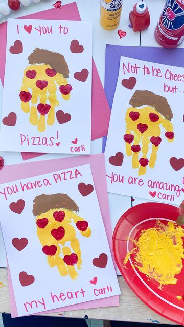 Kids Craft and Learning Page on Instagram: "Pizza Valentines 🍕❤️ follow @abcdeelearning for more kids ideas" Valentines Art For Kids, Preschool Valentines Activities, Toddler Valentine Crafts, Preschool Valentine Crafts, Preschool Valentine, Infant Art, Easy Valentine Crafts, February Crafts, Baby Art Projects