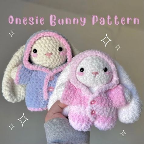 Onesie Bunny Crochet Pattern Crochet toys ideas #crochettoysideas #crochet #crochettoy #crochetpattern #crochetpatterns 2.68 Bunny Crochet Pattern, Easy Crochet Animals, Crochet Plushies, Bunny Crochet, Crochet Design Pattern, Kawaii Crochet, Beginner Crochet Projects, Crochet Fashion Patterns, Fun Crochet Projects