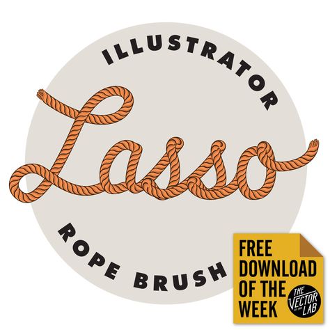 Lasso Rope Brush for Adobe Illustrator Adobe Brushes, Playground Logo, Plug Logo, Airbnb Branding, Western Branding, Book Of Letters, Cap Reference, Rope Font, Illustrator Ipad