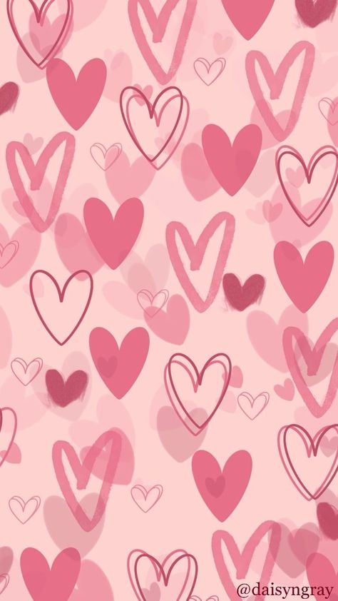 Cute Wallpapers Hearts, Pink Heart Background Wallpapers, Pink Hearts Background Aesthetic, Pink Heart Lockscreen, Heart Shaped Wallpaper, Heart Background Aesthetic, Hearts Pattern Wallpaper, Pink Hearts Background, Pink Hearts Wallpaper