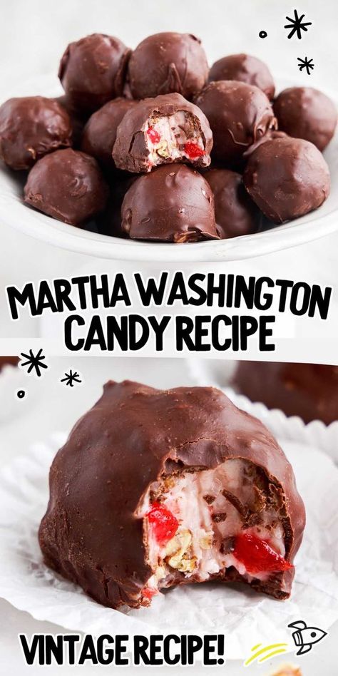 Martha Washington Candy Recipe, Cherry Christmas Dessert, Martha Washington Candy, Divinity Candy, Easy Christmas Candy, Christmas Candy Easy, Easy Christmas Candy Recipes, Vintage Sweets, Easy Candy Recipes