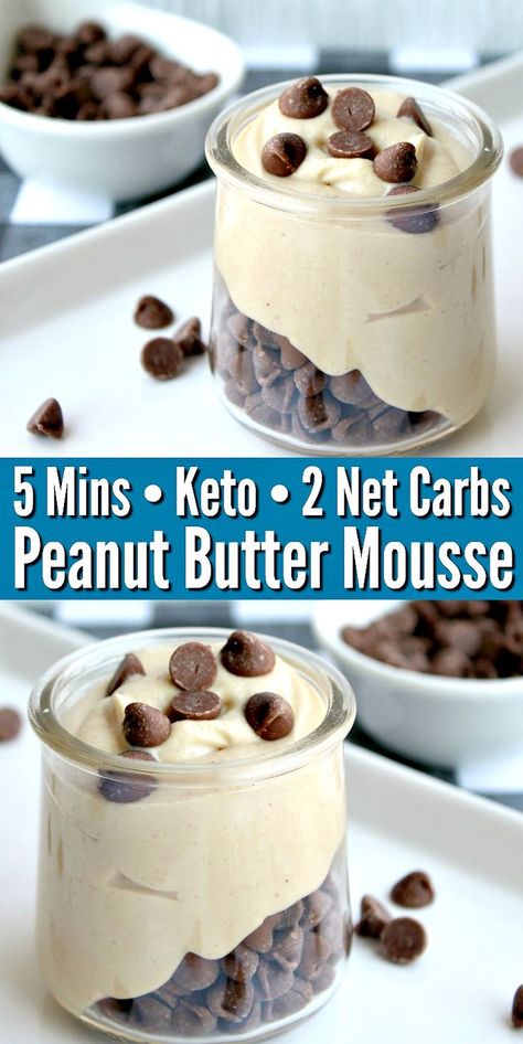 Keto Peanut Butter Mousse, Desk Snacks, Dolce Poche Calorie, Keto Quiche, Keto Peanut Butter, Peanut Butter Mousse, Make Dessert, Postre Keto, Quick Healthy Snacks