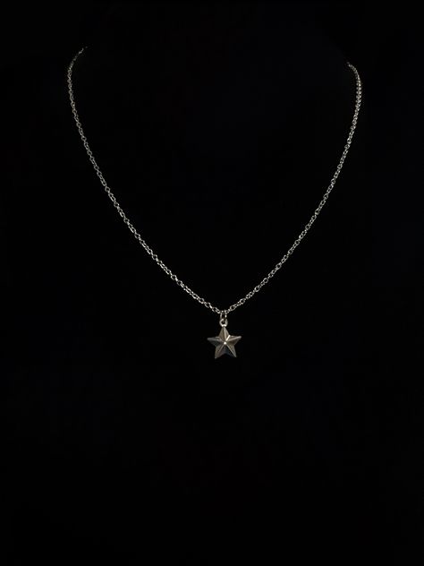 Starboy:  Stainless steel necklace with stainless steel star pendant, customized to your desired length! Soft Boy Necklace, Stainless Steel Necklace Men, Starboy Jewelry, Jewelry Men Necklace, Men’s Jewlery Silver, Men’s Necklaces, Silver Jewelry Men, Boy Necklace, Pendant Necklace Men