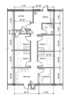 Office Design Layout Floor Plans, Spa Layout, Minimalist Office Design, Medical Esthetics, Hospital Floor Plan, Office Building Plans, Office Layout Plan, Chiropractic Office Design, Word Office