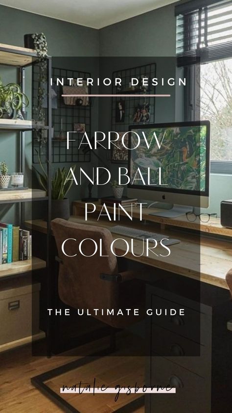 Looking for the perfect paint colour? Look no further! This guide will show you all of the popular colours from Farrow and Ball, as well as how to use them. Plus, find out about the brand itself and what makes their paints so special. Colour your world with Farrow and Ball! #FarrowBall #farrowandball Downpipe Farrow And Ball Office, Randolph Grey Benjamin Moore, Fallow Ball Paint, Downpipe Farrow And Ball Living Room, Farrow And Ball Paint Combinations, Farrow And Ball Tar, Farrow And Ball Downpipe Bedroom, Farrow And Ball Entryway, De Nimes Colour Scheme