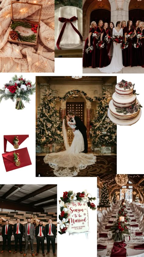 Step into winder wonderland as you celebrate a magical Christmas wedding, where love and holiday spirit intertwine Micro Christmas Wedding, Victorian Christmas Wedding, Christmas Wedding Ideas Bridesmaids, White Christmas Wedding Ideas, Christmas Wedding Place Settings, Simple Christmas Wedding Decor, Western Christmas Wedding, Christmas Wedding Ideas Elegant, Country Christmas Wedding