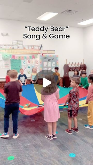 Mrs. Taylor on Instagram: "TEDDY BEAR SONG & GAME 🧸  Need a fun game to practice sol-mi-la? Teddy Bear is the sweetest!! I’ve done this with both Kindergarten and 1st grade, but I find that my 1st graders handle the parachute better than my kinder tinies. Both grades love watching Teddy fly, though and it’s always a hit! Happy singing 🤍   Lyrics: Teddy Bear, Teddy Bear Turn around Teddy Bear, Teddy Bear  Touch the ground  Teddy Bear, Teddy Bear Show your shoe  Teddy Bear, Teddy Bear That will do    #elementarymusic #elementarymusiccurriculum #elementarymusicteacher #elementarymusiceducation #music #musiced #musiceducation #musiceducator #teacher #teachersofinstagram #musicteacher #musicteachers #musicteachersofinstagram #1stgrademusic #kindergartenmusic #singinggames" Bears Theme Preschool, Teddy Bear Preschool Activities, Teddy Bear Day Kindergarten, Teddy Bear Crafts Preschool, Teddy Bear Day Activities, Large Group Games Preschool, Teddy Bear Activities For Preschool, Teddy Bear Fine Motor Activities, Teddy Bear Games