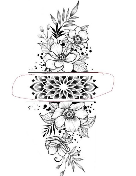 Mandala Arm Tattoos, Floral Mandala Tattoo, Mandala Flower Tattoos, Mandala Tattoo Sleeve, Black And White Tattoo, Geometric Mandala Tattoo, Forearm Band Tattoos, Band Tattoo Designs, Muster Tattoos