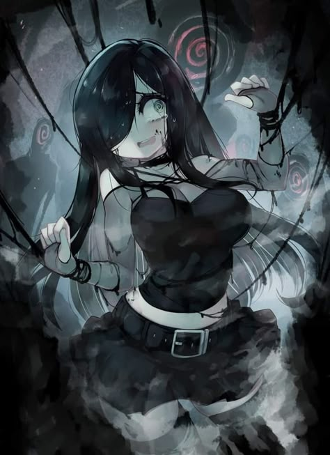 The Crawling City, Crawling City, Anime Ghost, Anime Goth, Anime Expo, Wrong Turn, Dark Anime, Cute Anime Pics, Cartoon Art Styles