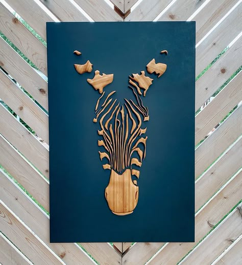 Wood Animal Wall Art, Wooden Layered Art, Laser Cut Art Wood, 3d Wall Art Wood, Animal Wood Art, Cnc Wood Ideas, Laser Cut Artwork, Cnc Painting, Wood Cnc Design