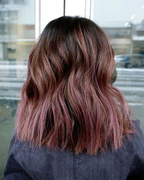 Chocolate Mauve Hair, Thick Hairstyles, Overtone Hair, Mauve Hair, Temporary Hair Dye, Glossy Eyes, Lilac Hair, Brown Balayage, Hair Color Pink