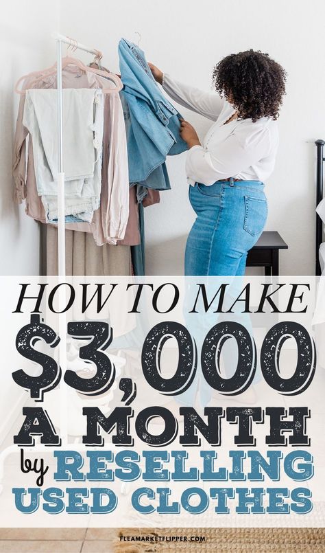 Do you want to make money selling clothes online? If you love thrifting, you can start a profitable flipping business by reselling used clothes. Click here for tips on how to sell on Poshmark. Best Place To Resell Clothes | Reselling Clothes | Buy Clothes For Resale How To Resale Clothes, Clothing Resale Business, Thrifting For Profit, Thrift Flipping Clothes, Reselling Clothes Photos, How To Thrift, Thrift Reselling, Anthropology Clothing, Resell Business