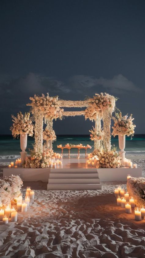 Beach Wedding Inspo, Night Before Wedding, Beach Wedding Decor, Dream Marriage, Dream Wedding Reception, Oceanfront Wedding, Dream Beach Wedding, Dream Wedding Decorations, Wedding Planning Decor