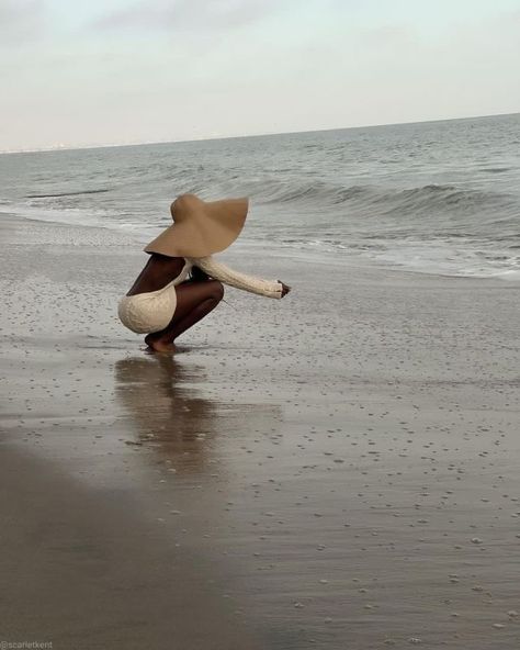 The Ocean, A Woman, The Beach, Tumblr, Black