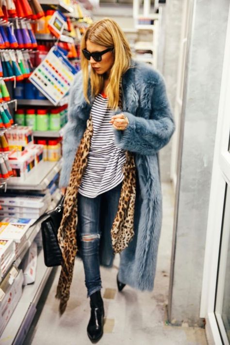 The Week of January 9th — Just Us Gals Maja Wyh, Look Jean, Leopard Print Coat, Looks Street Style, Print Coat, Mode Inspo, Looks Chic, Mode Vintage, Mode Inspiration