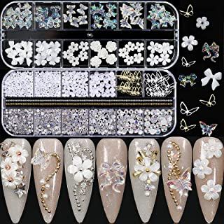 Amazon.com: full diamond nail art rhinestones: Beauty & Personal Care Nail Art 3d, Diamond Nail Art, Bears Nails, Nail Art Charms, Studded Nails, Pearl Nails, Flower Nail, Gem Nails, Flower Nail Art