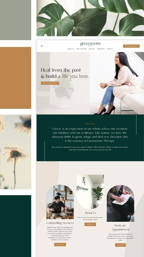 Show It Website Design, Moody Website Design, Website Branding Design, Squarespace Tips, Therapy Website, Graphics Tutorial, Social Templates, Blog Graphics, Squarespace Website Design