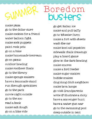 Summer Boredom Busters Nannying Activities, Bordem Busters, Ideas For Boredom, Productive Activities, Summer Boredom Busters, Babysitting Ideas, Summer Boredom, Bored Jar, Bored At Home