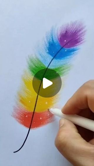 palette passion on Instagram: "Feather art 

#Art 

#EasyPaintingIdeas

#CreativeCanvas

 #ArtInspiration

#PaintingPassion

#ArtisticSoul

#PalettePerfection

#PainterlyVibes

#ArtisticExpression  #ColorfulCreations" Q Tip Art, Dyi Painting, Feather Meaning, Chalk Pastel Art, Feather Drawing, Painting Fashion, Stem Crafts, Art Sketches Doodles, Drawing Photography