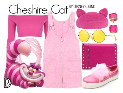 "Cheshire Cat" by leslieakay ❤ liked on Polyvore featuring Valentino, Penny Loves Kenny, Ray-Ban, Eugenia Kim, Kate Spade, disney, disneybound and disneycharacter Disney Princess Inspired Outfits, Alice In Wonderland Outfit, Disney Bound Outfits Casual, Princess Inspired Outfits, Disneybound Outfits, Disney Themed Outfits, Disney Bounds, Disney Inspired Fashion, Disney Bound Outfits