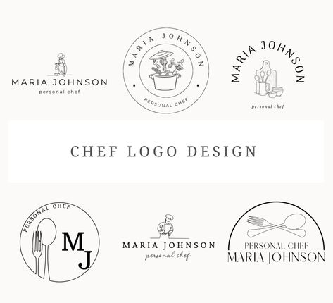 Private Chef Branding, Personal Chef Branding, Chef Branding, Community Pantry, Chef Logo Design, Cook Logo, Personal Chef Business, Logo Design Canva, Money Edit