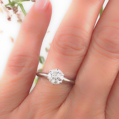 Tiffany and Co. Round Diamond Engagement Ring Solitaire 1.07 Carat F VS1 Platinum For Sale at 1stdibs 1carat Round Engagement Ring, Tiffany Solitaire Engagement Ring, Round Platinum Engagement Ring, Platinum Solitaire Engagement Ring, Tiffany Engagement Ring Round, Tiffany Round Engagement Ring, Tiffany Engagement Ring Tiffany & Co., 1 5 Carat Round Engagement Ring, 1 Carat Engagement Ring Round