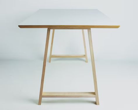 PlyZen - Etsy Plywood Dining Table, Osb Plywood, Desk Tops, Modern Bureau, Trestle Legs, Trestle Tables, Desk Diy, Desk Legs, Kitchen Island Dining