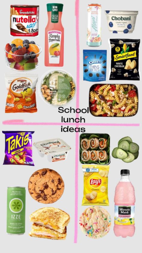 School Lunch Ideas 7th Grade, Pack Your Lunch Ideas, Cheap Healthy School Lunches, Lunch For School Ideas For Teens, Snacks For Back To School, Lunch Ideas For Summer Camp, College School Lunch Ideas, School Lunch Ideas Healthy For Teens, Highschool Lunch Box Ideas