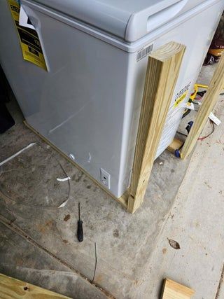 Cheap, Easy, DIY Chest Freezer to Cold Plunge : 8 Steps (with Pictures) - Instructables Diy Chest Freezer Ice Bath, Freezer Chest Cover Up, Deep Freezer Table, Deep Freezer Ice Bath, Diy Deep Freezer Cover Ideas, Deep Freezer Cold Plunge, Diy Cold Plunge Tub Freezer, Chest Freezer Ice Bath, Chest Freezer Cold Plunge