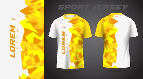 Yellow tshirt sport jersey design | Premium Vector #Freepik #vector #bike-jersey #cycling-jersey #soccer-kit #uniform-design Polo Shirt Design Ideas, Sport Jersey Design, Shoe Rack Cabinet Design, Yellow Jersey, Yellow Polo Shirt, Abstract Shirt, Sports Jersey Design, Sport Jersey, Polo Shirt Design