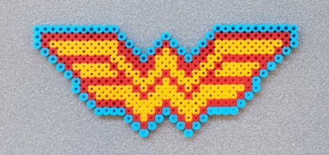 Perler bead inspiration Wonder Woman Symbol, Perler Creations, Perler Bead Projects, Fuse Bead Patterns, Art Perle, Perler Bead Designs, Pony Bead Patterns, Perler Bead Crafts, Perler Crafts