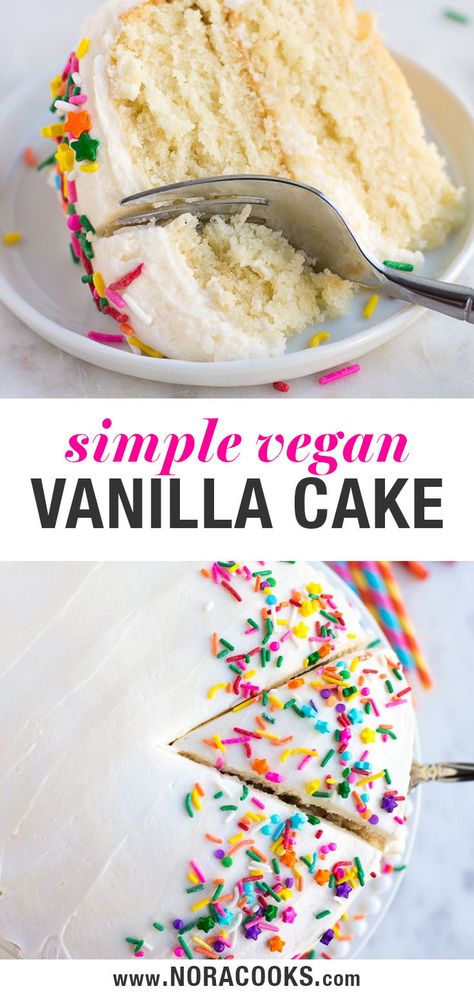 Vegan Buttercream Frosting, Vegan Vanilla Cake, Vegan Buttercream, Torte Cupcake, Vegan Cake Recipes, Vanilla Cake Recipe, Cake Vegan, Vanilla Flavor, Desserts Vegan