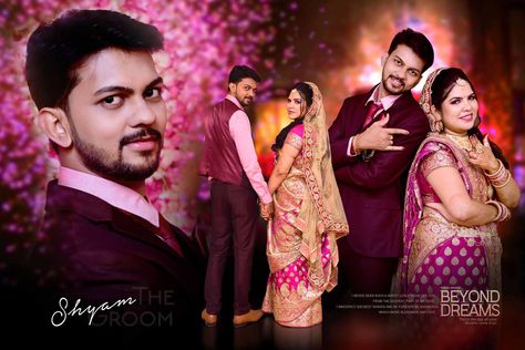 Marriage Banner, Reception Poses, Marriage Photo Album, Marriage Album, Wedding Photo Album Layout, Indian Wedding Album Design, Wedding Photography Album Design, Wedding Album Cover Design, Album Designs