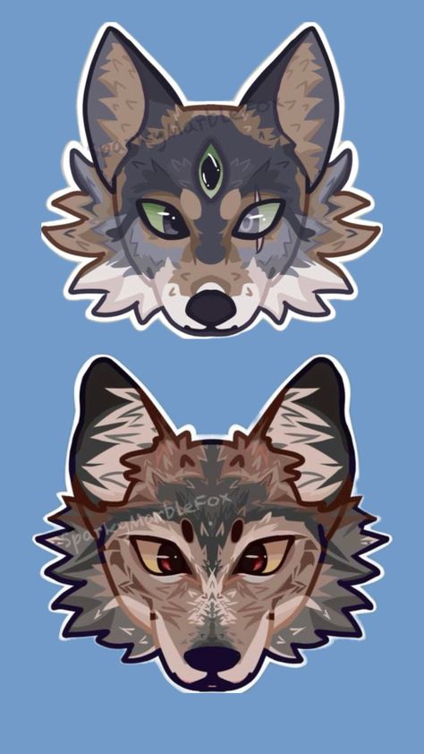 Wolf masks Masks Reference, Alfa Wolf, Canine Therian, Therians Mask, Wolf Masks, Therian Crafts, Cat Mask Ideas, Warrior Cats Drawings, Therian Wolf