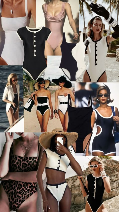 Old Money Swimwear Aesthetic, Old Money Aesthetic Swimsuit, Swimwear Ideas Outfit, Chic Swimwear Classy, Timeless Bathing Suits, French Riviera Swimwear, Soft Classic Swimsuit, Europecore Aesthetic, Beach Outfit Elegant