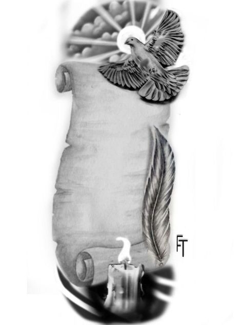 Gone But Never Forgotten Tattoo Ideas, Scroll Design Tattoo, Family Tattoo Designs For Men, Scroll Tattoo For Men, Scroll Tattoo Designs, Feather Tattoo For Men, Scroll Tattoo, Tattoo Writing Styles, Candle Tattoo Design