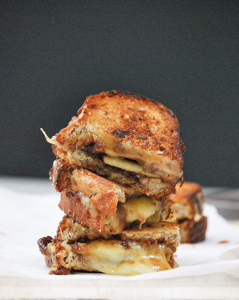 Grilled Cheese with Fig Butter and Apple – Life is but a Dish Table Setting With Food, Sandwich Croissant, Fancy Grilled Cheese Sandwiches, Self Care Recipes, Darius Cooks, Christmas Eve Meal, Gourmet Grilled Cheese Sandwich, Savory Apple Recipes, Fig Butter