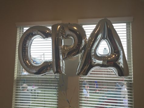 CPA Party balloons Cpa License Aesthetic, Cpa Studying Aesthetic, Cpa Exam Aesthetic, Passing Cpa Exam Party, Cpa Certificate Aesthetic, Cpa Aesthetic Girl, Accounting Vision Board, Cpa Accountant Aesthetic, Cpa Vision Board